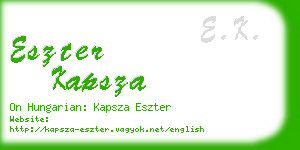 eszter kapsza business card